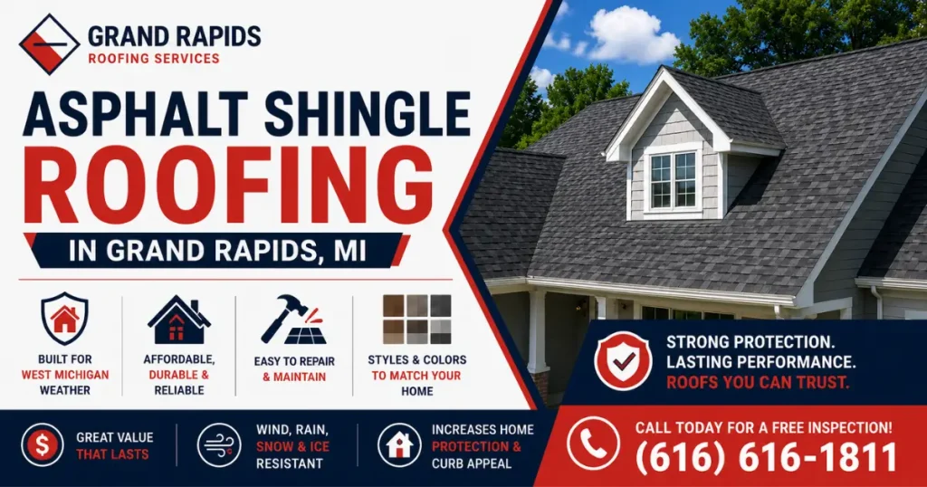 Asphalt Shingle Roofing in Grand Rapids, Michigan