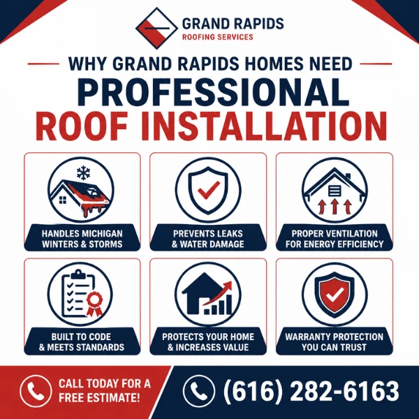 Why Grand Rapids Homes Need Professional Roof Installation